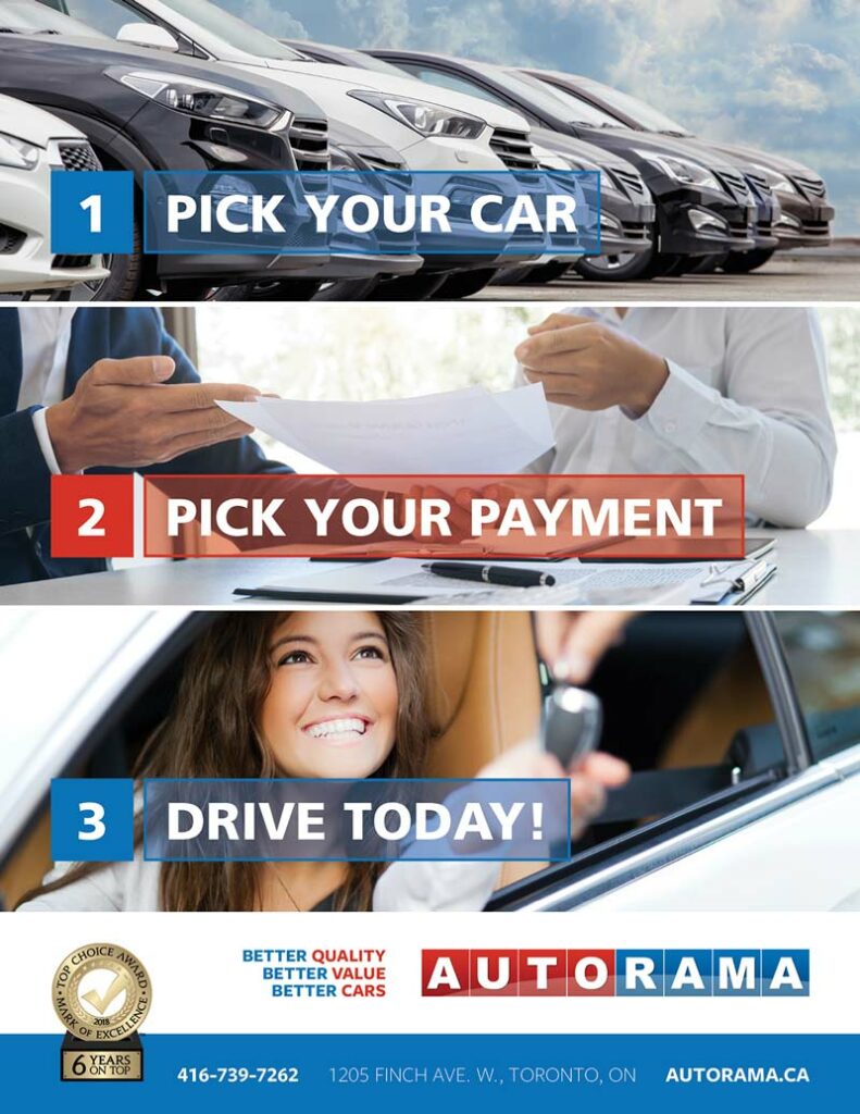 pick your car, pick your payment and drive today